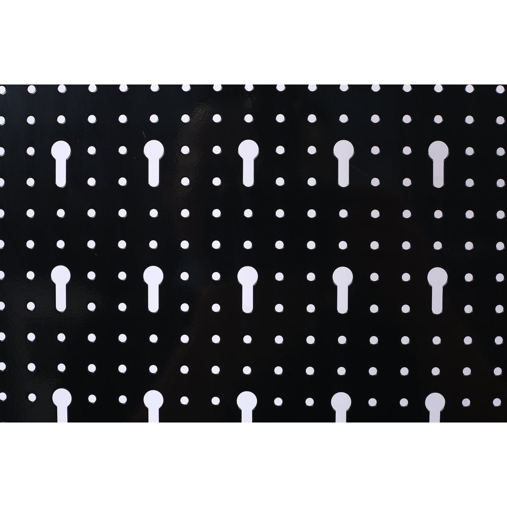 4-foot metal garage nail board tool rack with 3 nail board wall mounted tools for storing nail boards, black